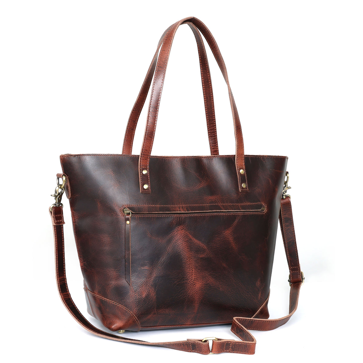 Amber Buffalo Leather Tote Bag