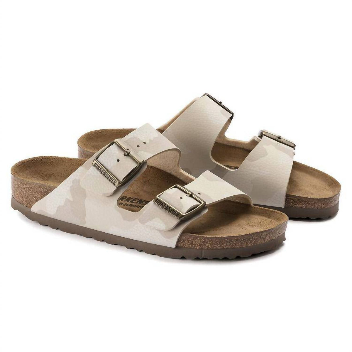 Women's Arizona Desert Soil Hard Footbed In Camo Sand Birko Flor