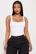 Last Time Double Lined Top - White