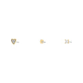Fossil Women's Initials Gold-Tone Brass Stud Earring Set