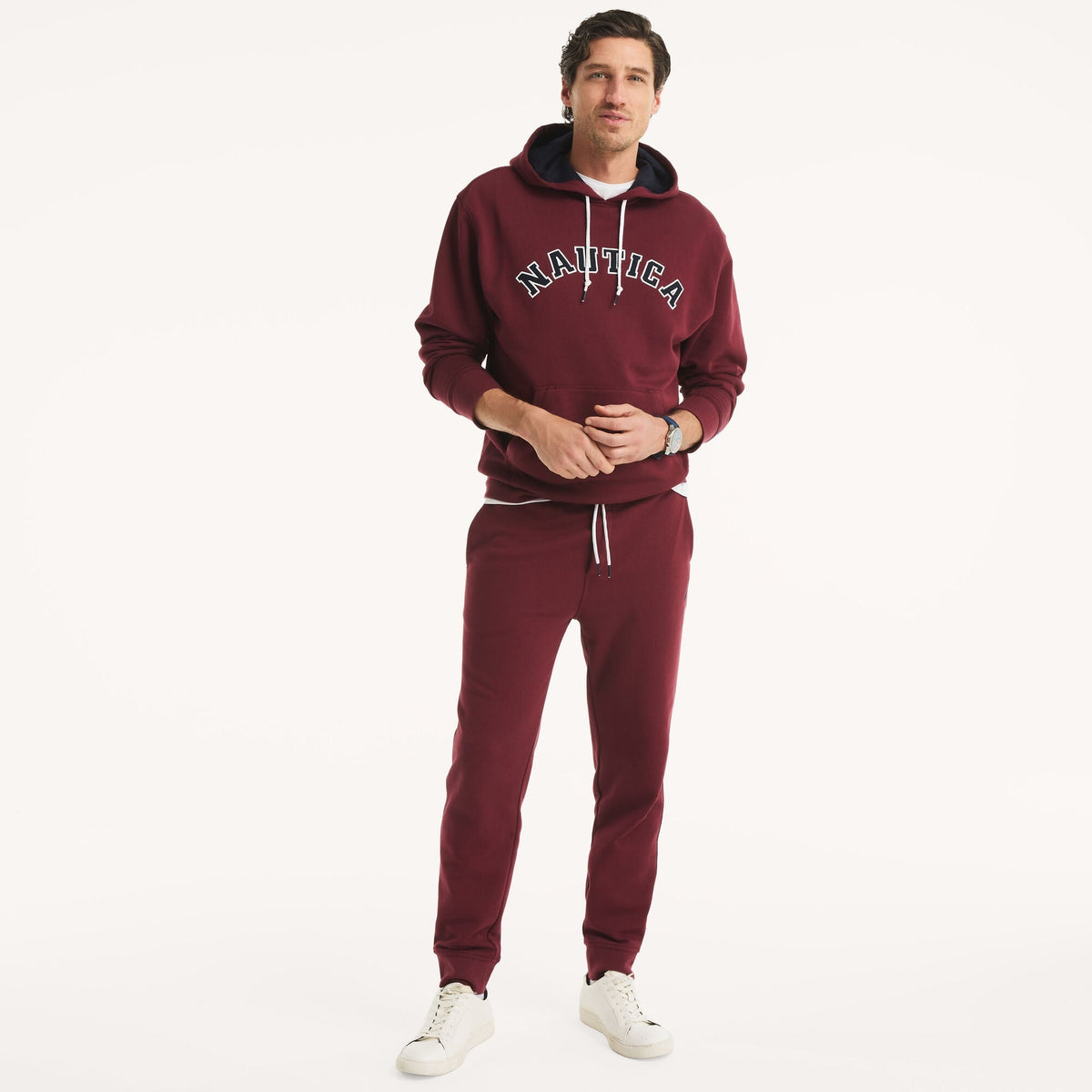 Nautica Mens Pullover Logo Hoodie