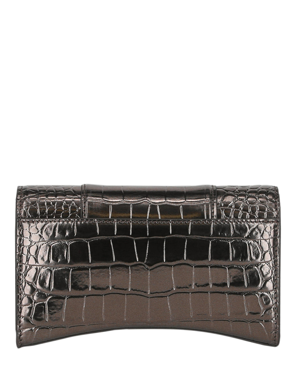 Croc Embossed Hourglass Wallet On Chain
