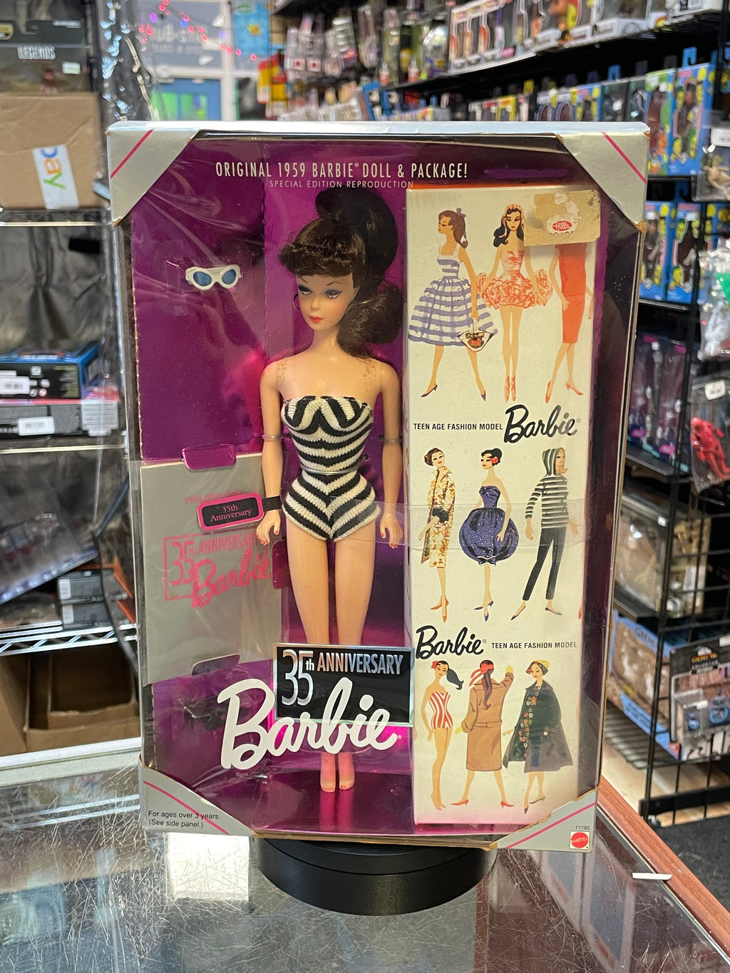 Brunette Barbie 35th #11782 (Vintage Barbie, Mattel) **SEALED**
