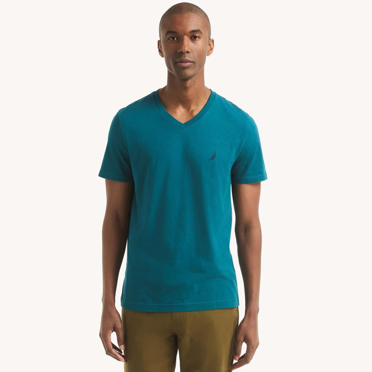 Nautica Mens Premium Cotton V-Neck T-Shirt
