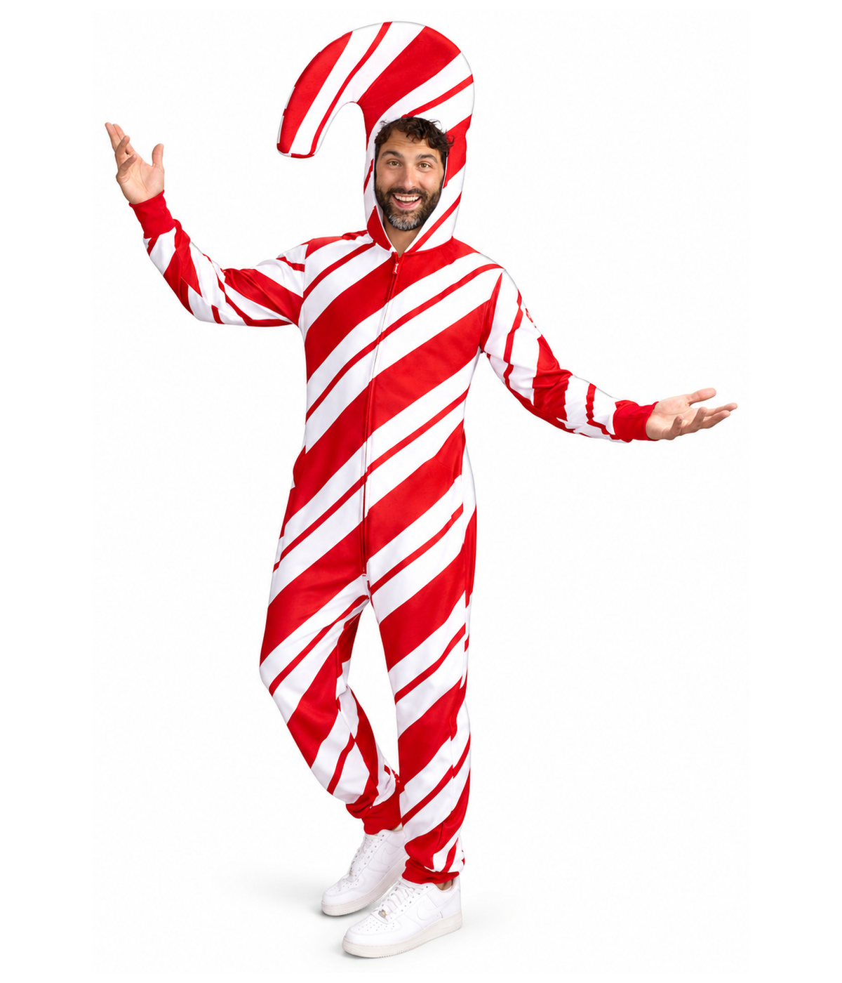 Men's Candy Cane Jumpsuit