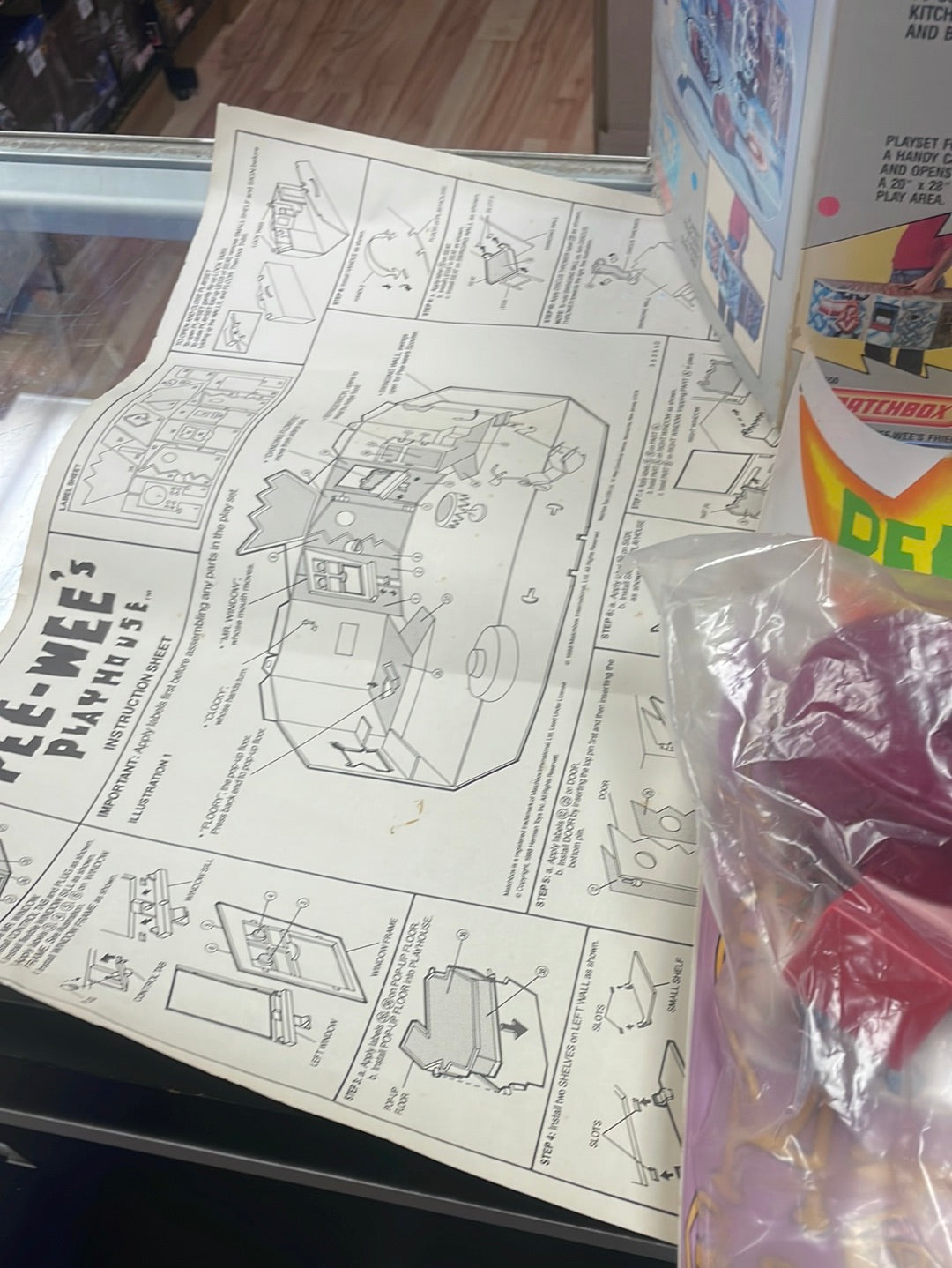 Pee Wee’s Playhouse (Matchbox, Vintage Pee Wee Herman) Unused Contents