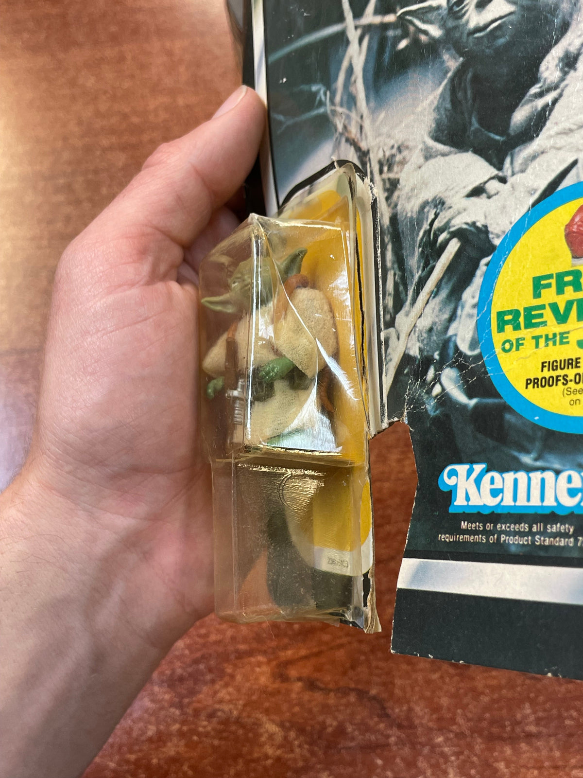 Brown Snake Yoda with Card ESB 9509 (Vintage Star Wars, Kenner) **Open Card**