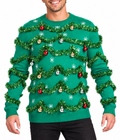 Men's Gaudy Garland Ugly Christmas Sweater