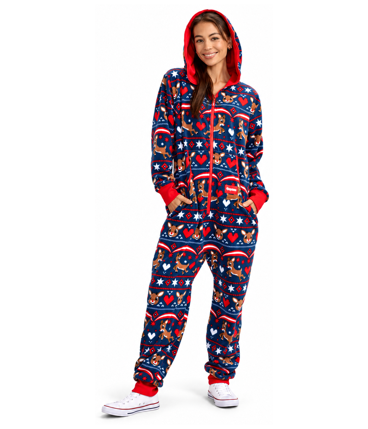 Women's Soaring Rudolph Christmas Jumpsuit