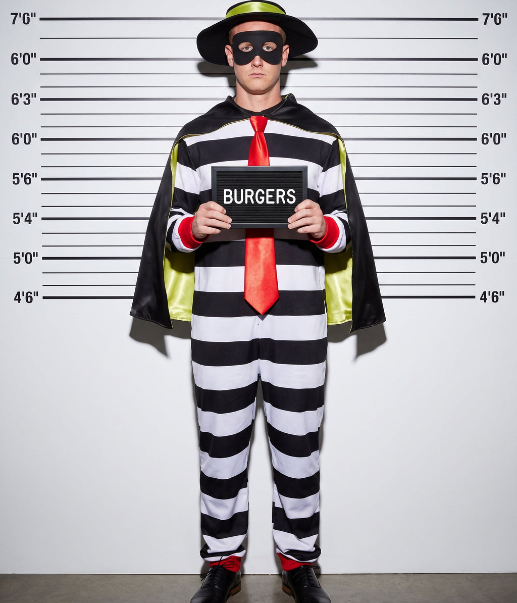 Men's Hamburger Thief Costume