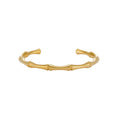 Tarnish Resistant 18k Gold Plated Bamboo Cuff