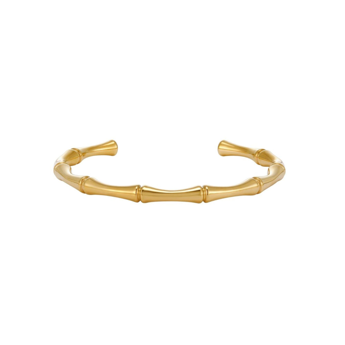 Tarnish Resistant 18k Gold Plated Bamboo Cuff