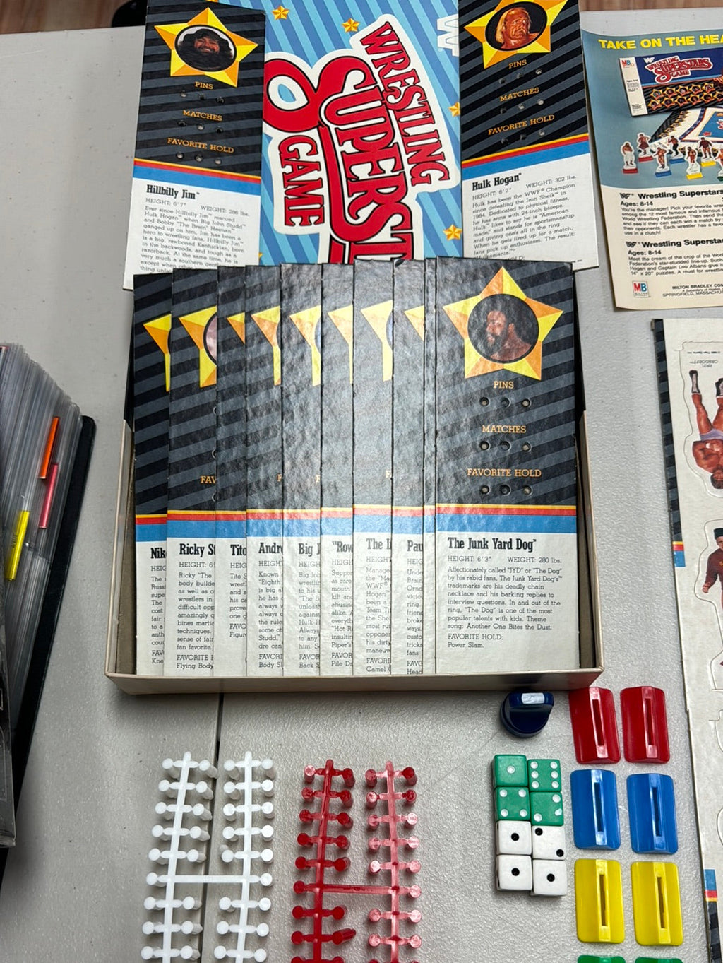 Wrestling Superstars Board Game (Vintage WWF, Milton Bradley) Complete