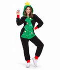 Women's Christmas Tree Toss Game Jumpsuit