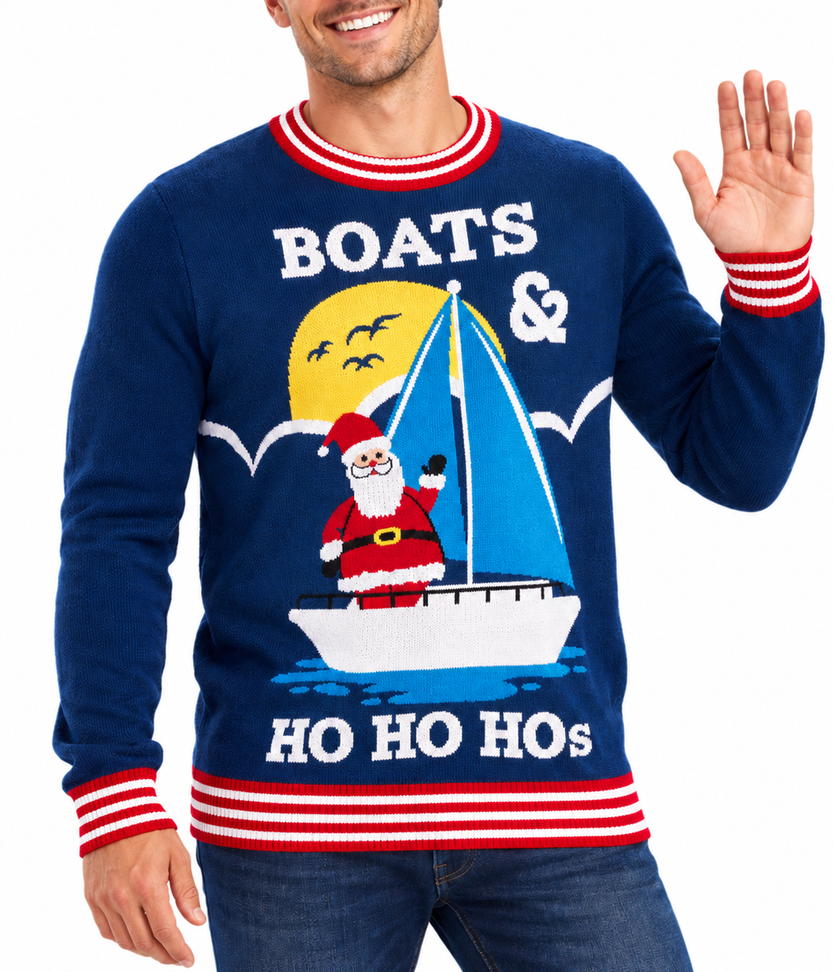 Men's Boats & Ho Ho Hos Ugly Christmas Sweater