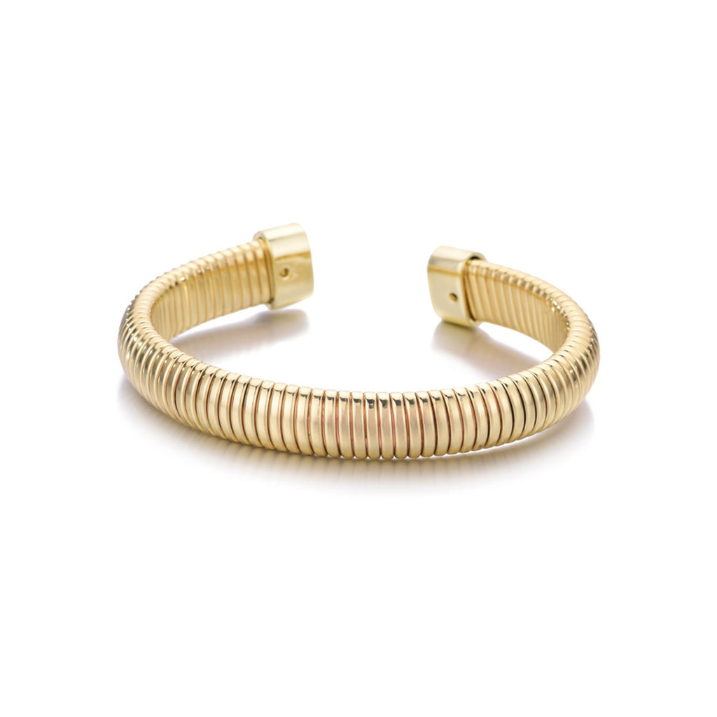 14k Gold Plated Omega Coil Cuff