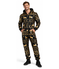 Men's Gold Foil Fair Isle Reindeer Jumpsuit