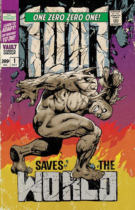 ONE ZERO ZERO ONE SAVES THE WORLD #1 CVR F INC 1:5 (50) NATHAN GOODEN VAULT VINTAGE HOMAGE VAR FOC October 5, 2026