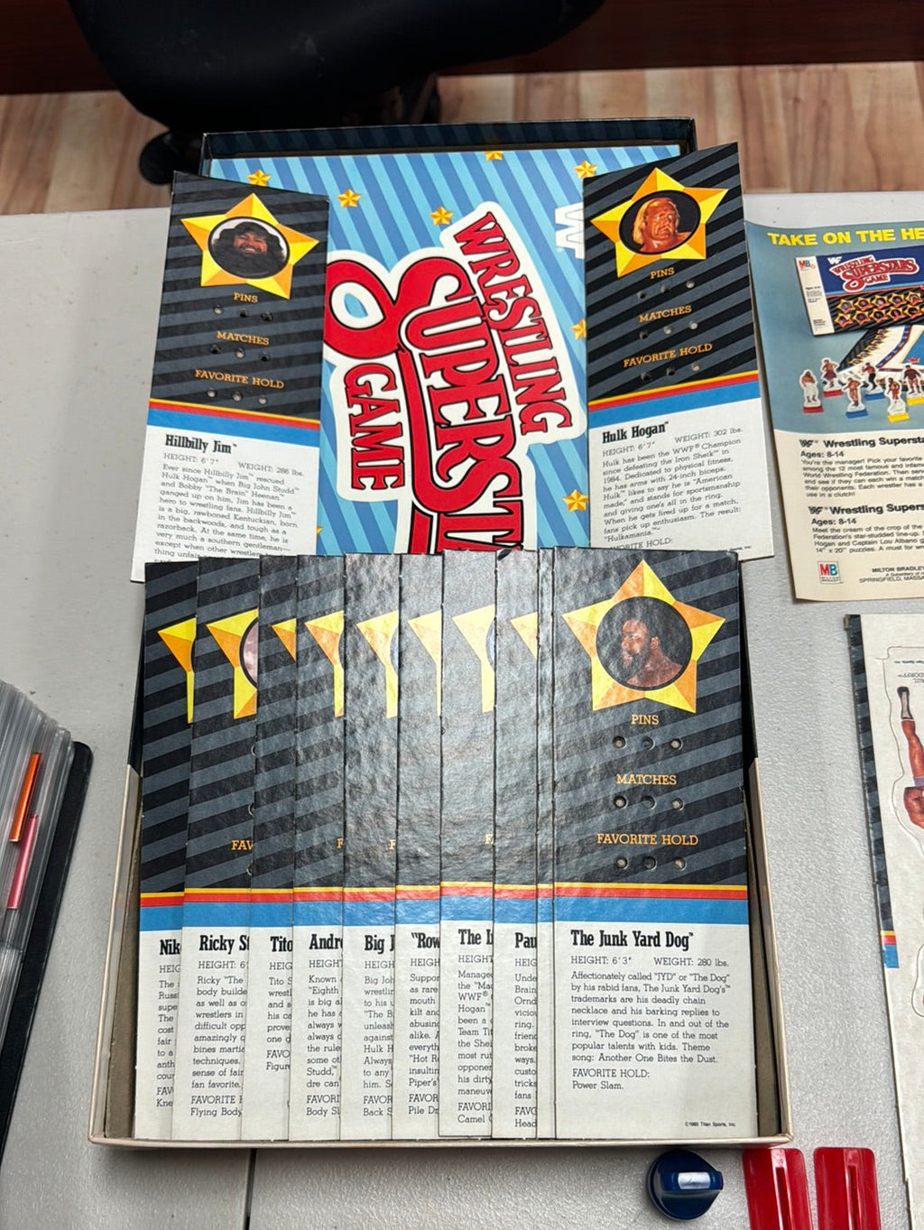 Wrestling Superstars Board Game (Vintage WWF, Milton Bradley) Complete