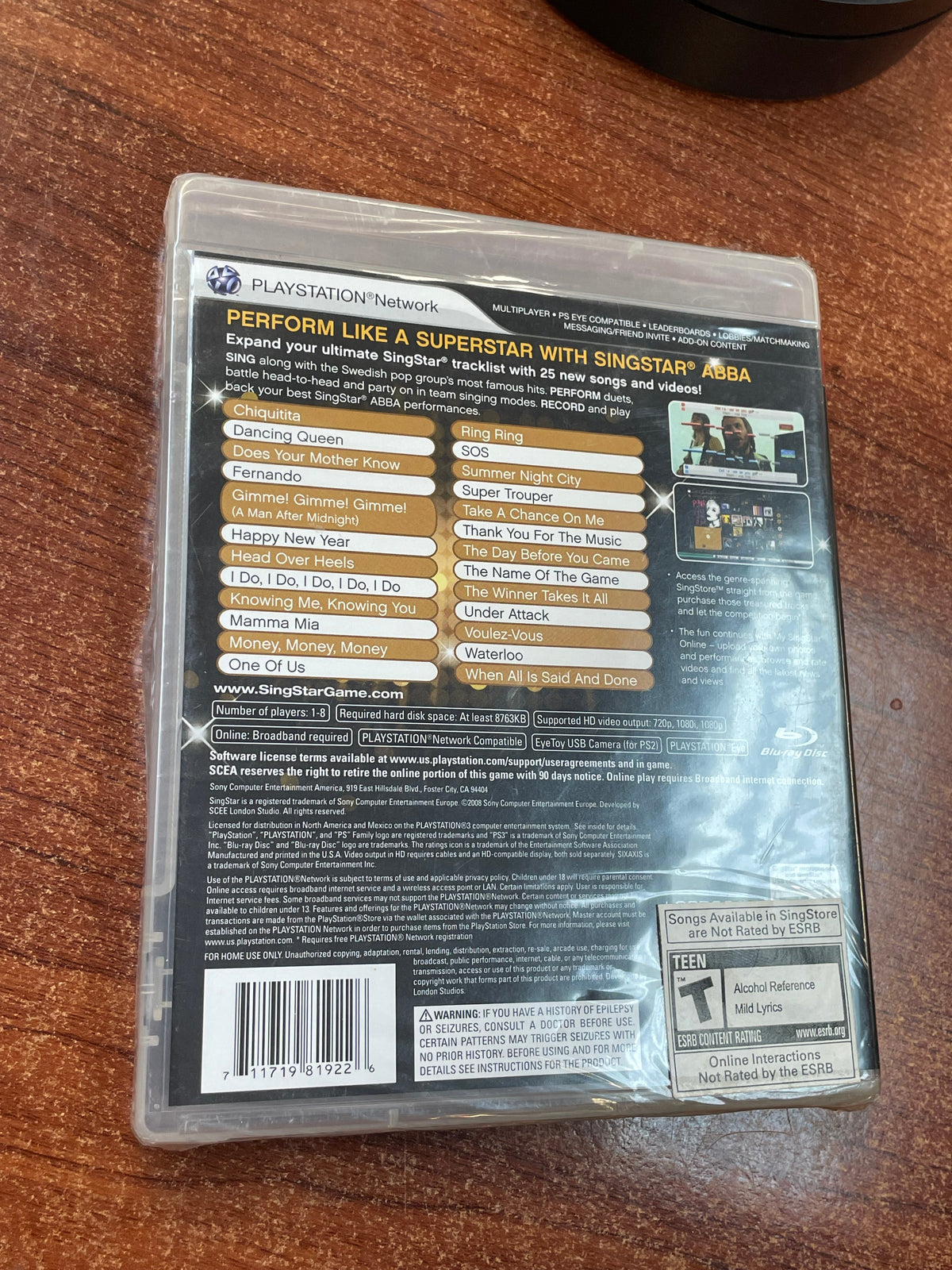 Singstar Abba (Sony PlayStation 3 PS3, Video Game) SEALED