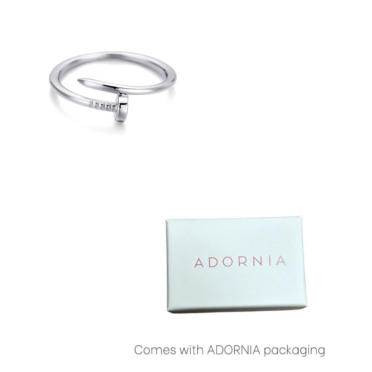 Silver Plated Nail Ring