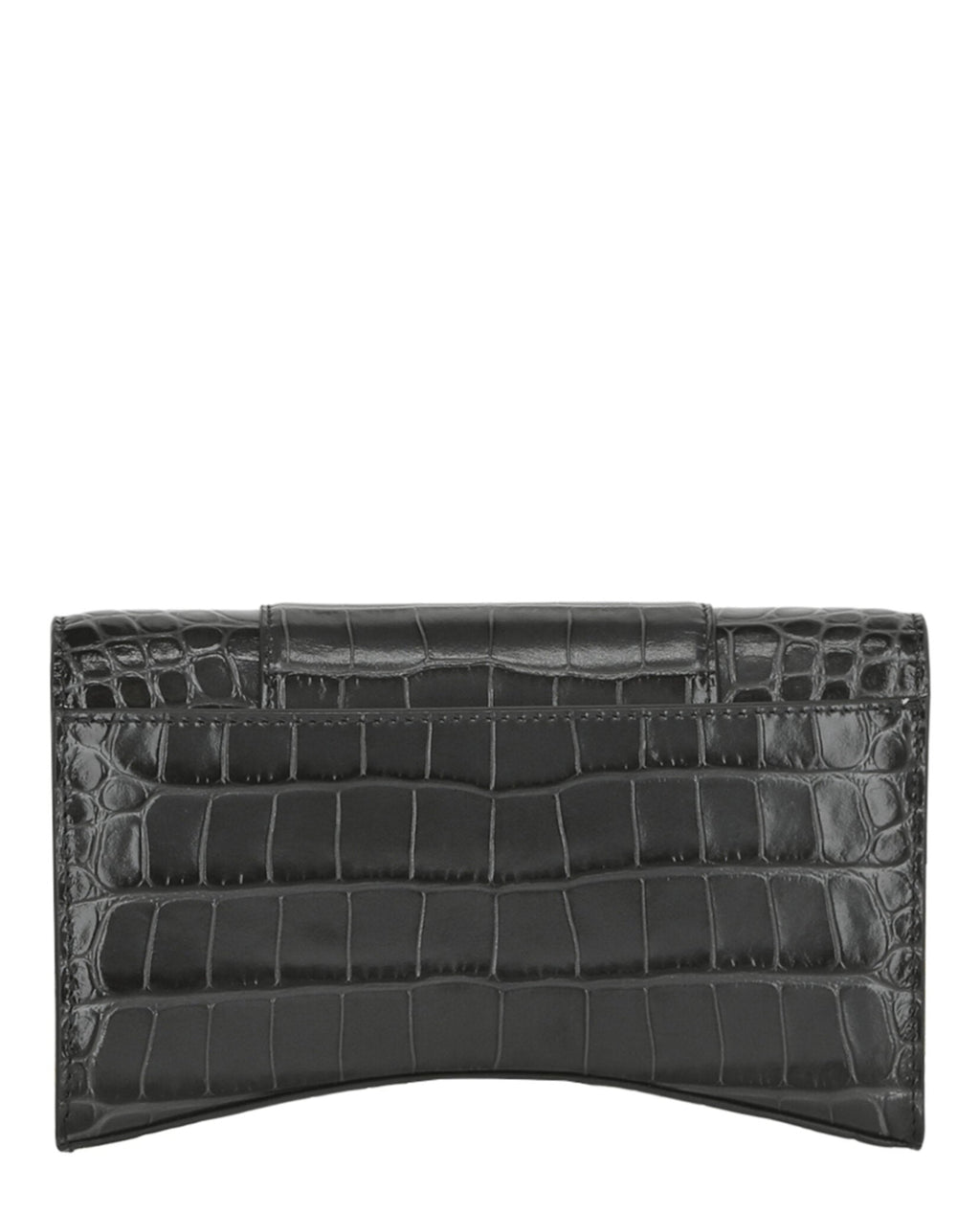 Croc Embossed Hourglass Wallet On Chain
