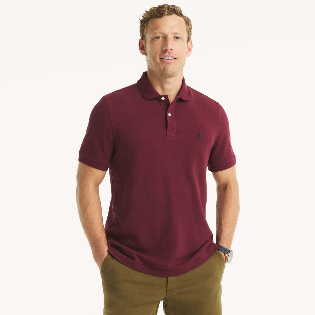 Nautica Mens Classic Fit Deck Polo