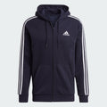 Men's adidas Essentials Fleece 3-Stripes Full-Zip Hoodie