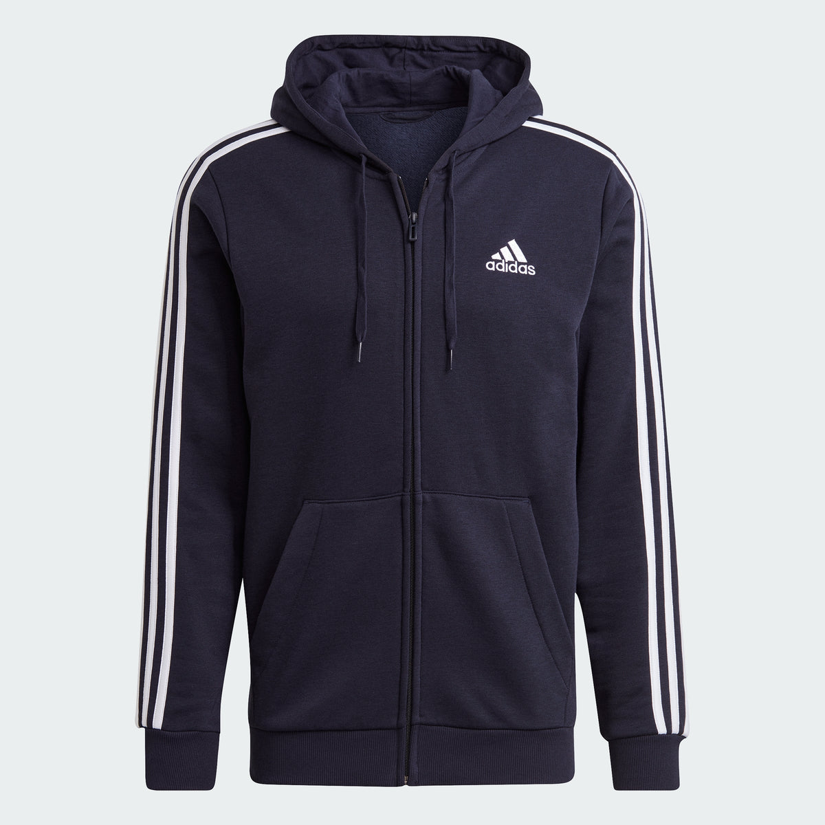 Men's adidas Essentials Fleece 3-Stripes Full-Zip Hoodie