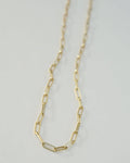 14k Gold Paperclip Chain Necklace