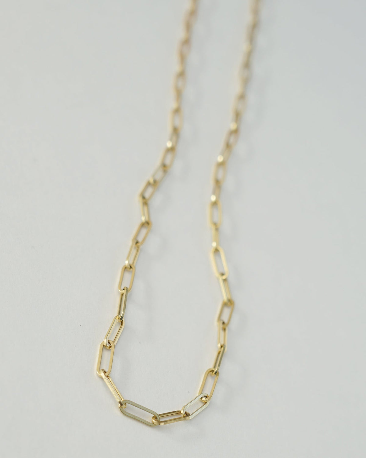 14k Gold Paperclip Chain Necklace