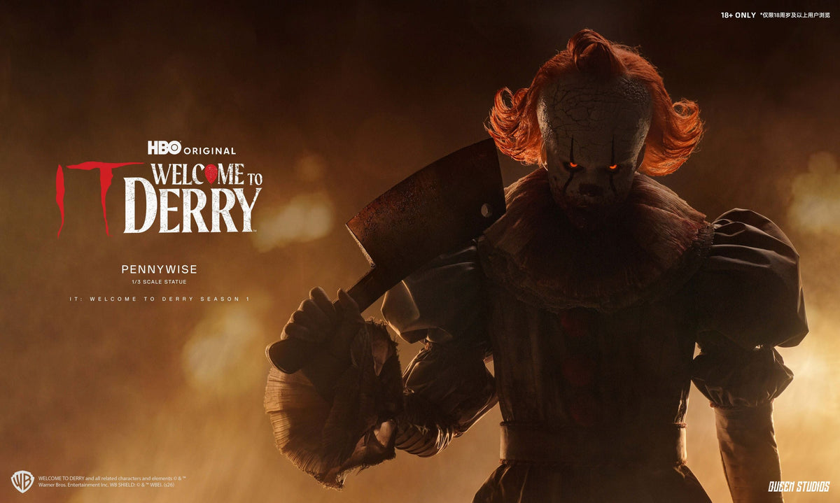 IT Welcome to Derry (Season 1): Pennywise 1/3 Statue Premium Version Set