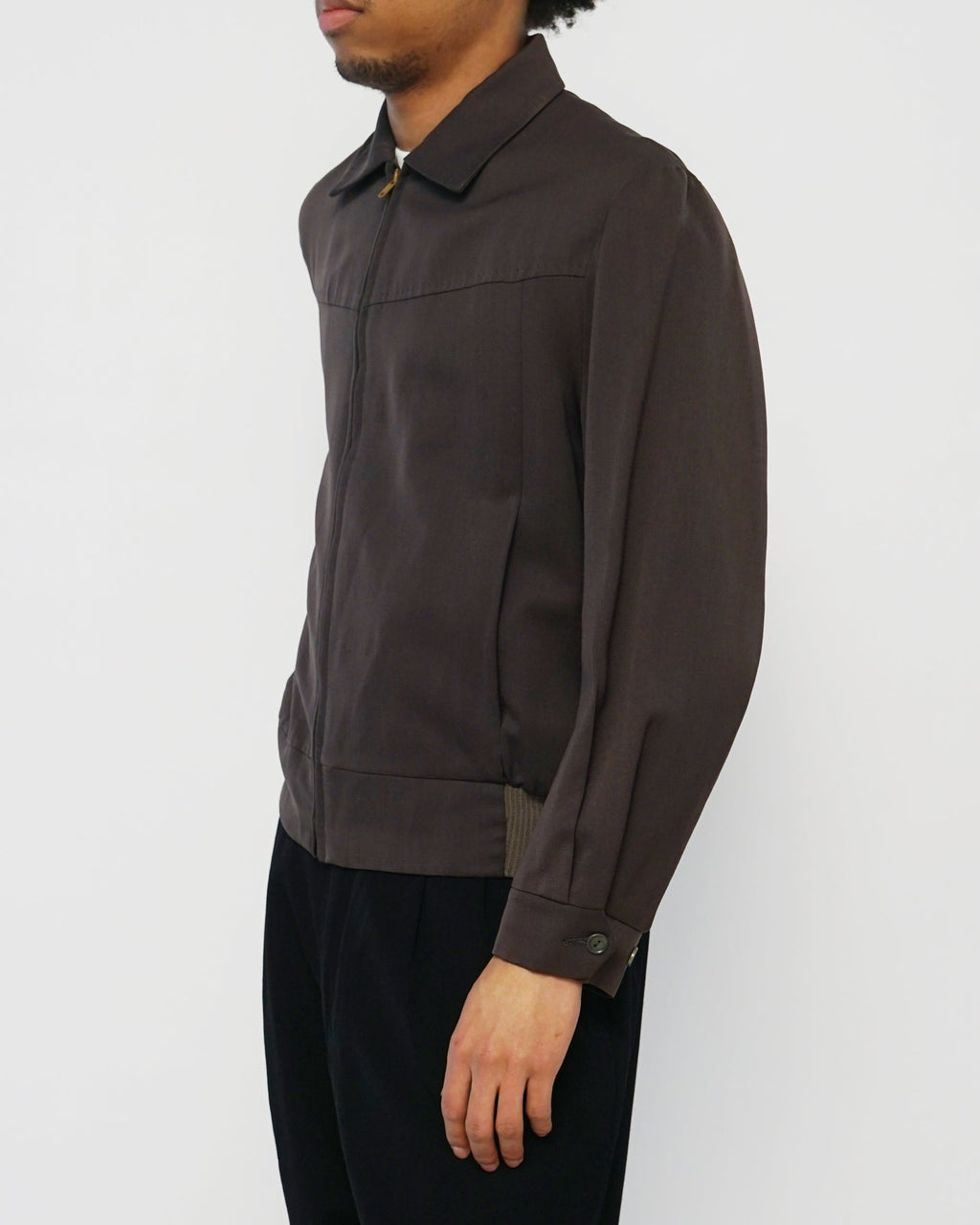 1950's Rayon Gabardine Zip-Up Jacket