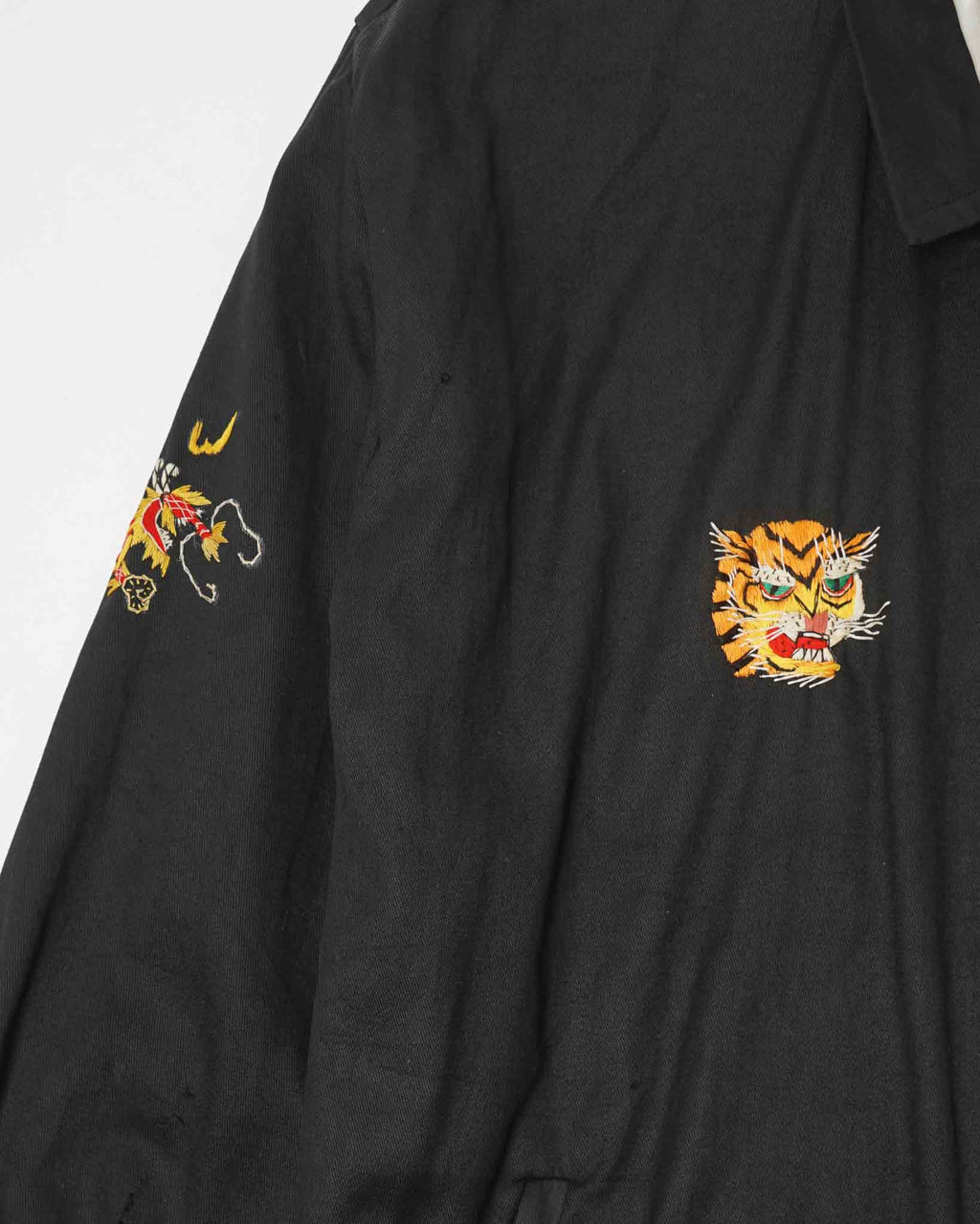 1960's Vietnam Embroidered Black Souvenir Jacket