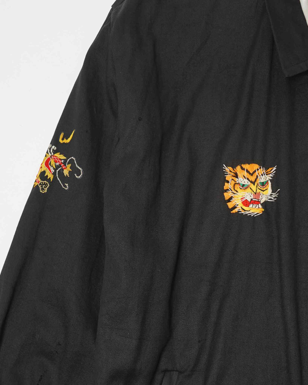 1960's Vietnam Embroidered Black Souvenir Jacket