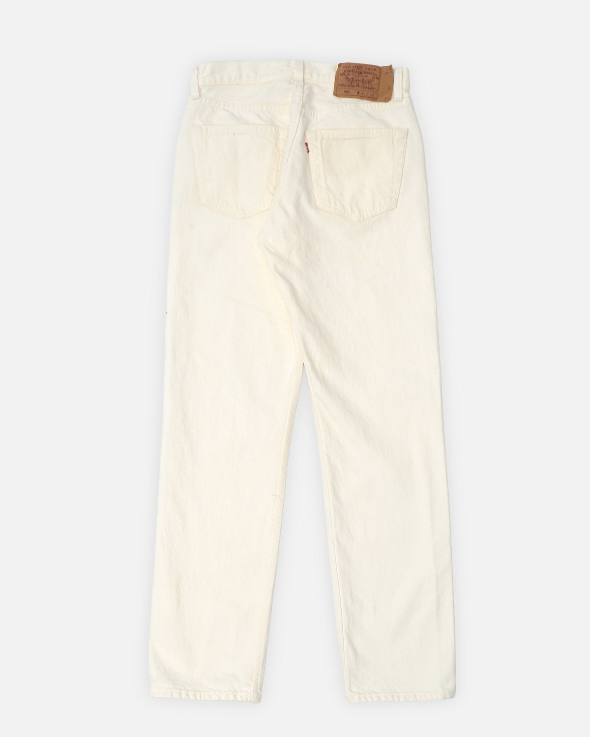 501 Straight Fit White Denim Pants / size: 29