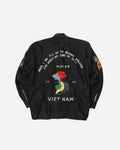 1960's Vietnam Embroidered Black Souvenir Jacket