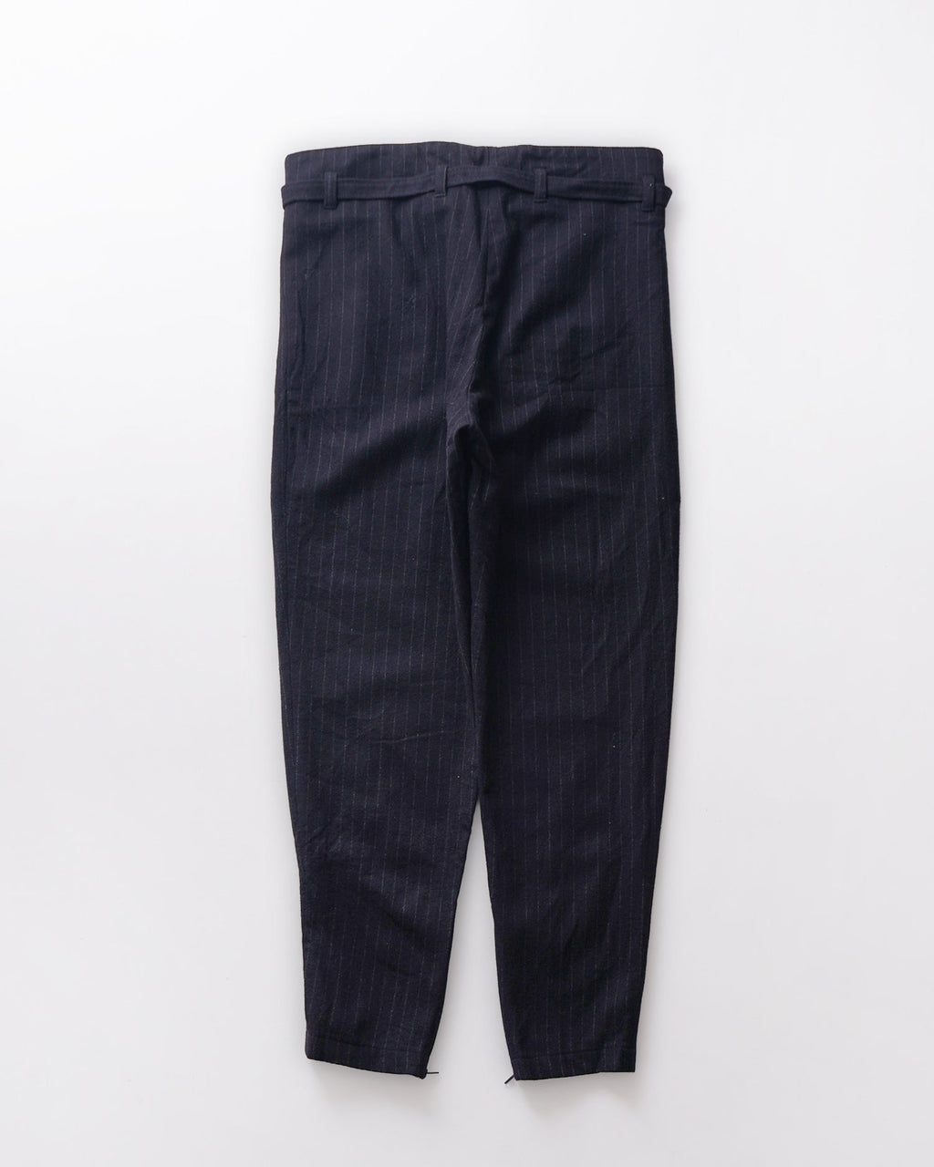 Belted Wool Striped Pants Size: W31
