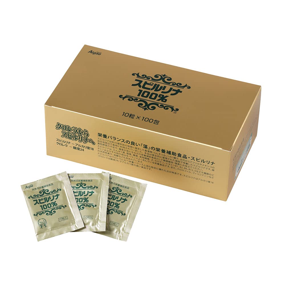 100%螺旋藻片 独立包装 日本制造 10片x100袋 每片200 mg