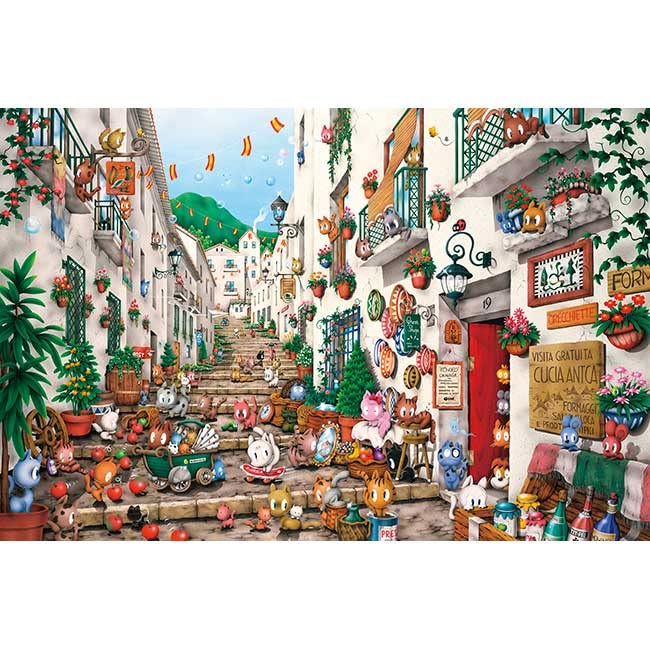 1000 片拼图  Yoshioka Hideki España 猫 (50X75Cm)