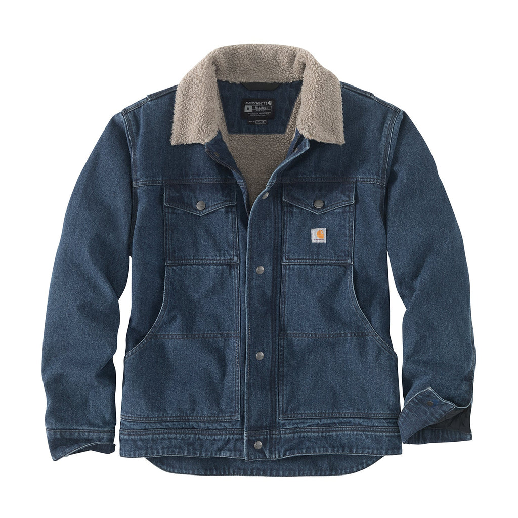 Relaxed Fit Denim Sherpa Jacket - Mens