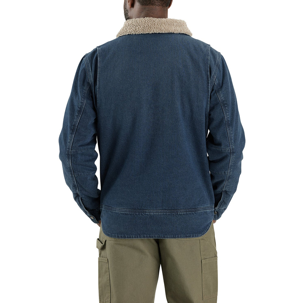 Relaxed Fit Denim Sherpa Jacket - Mens