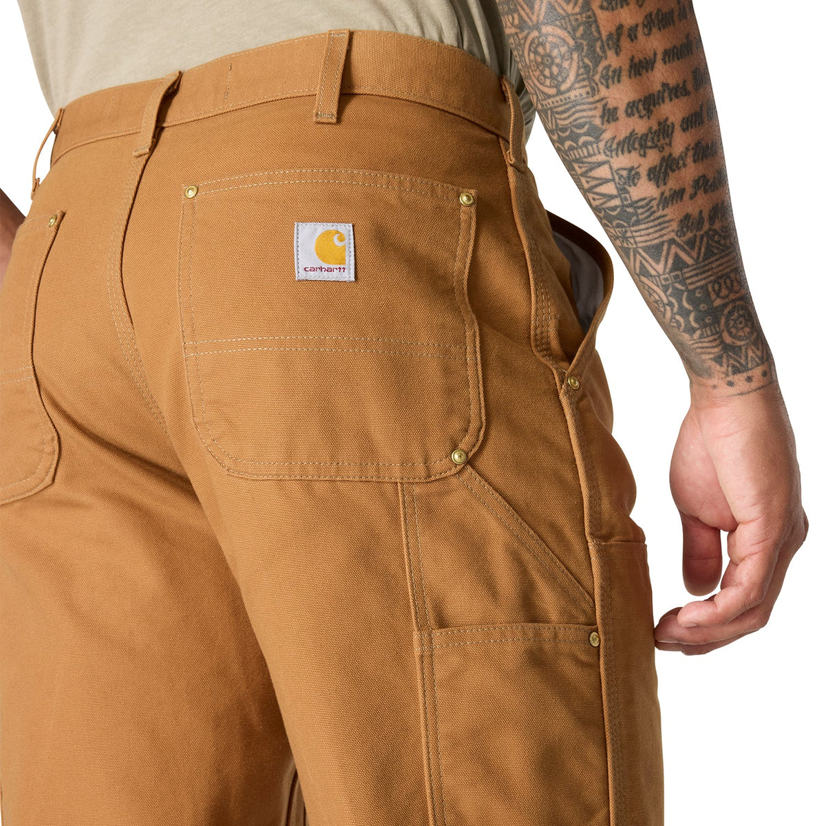 Loose Straight Firm Duck Dbl Front Dungaree - Mens