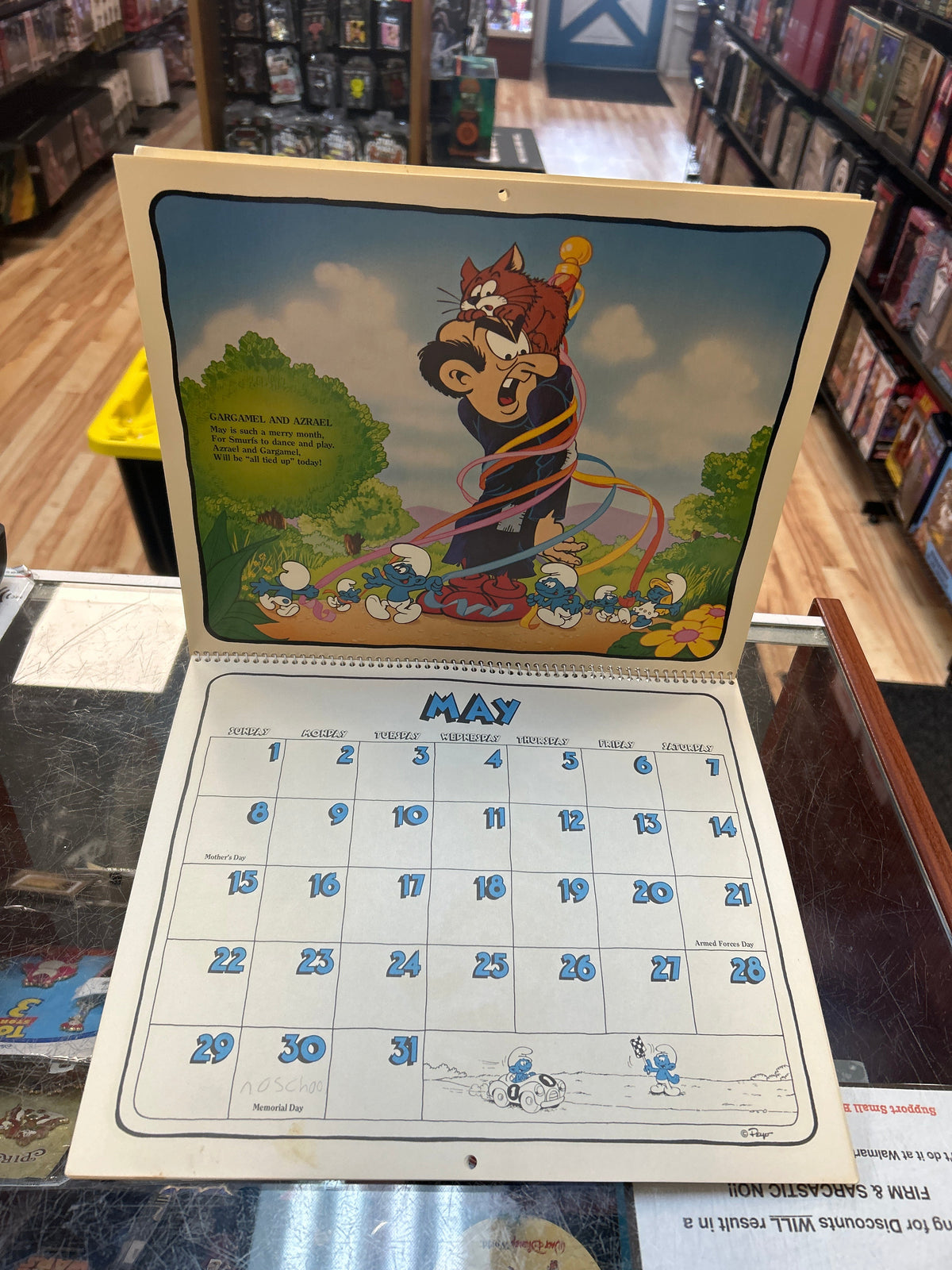 16 Month Calender -1982/1983- (Vintage Smurfs, Schleich Peyo)