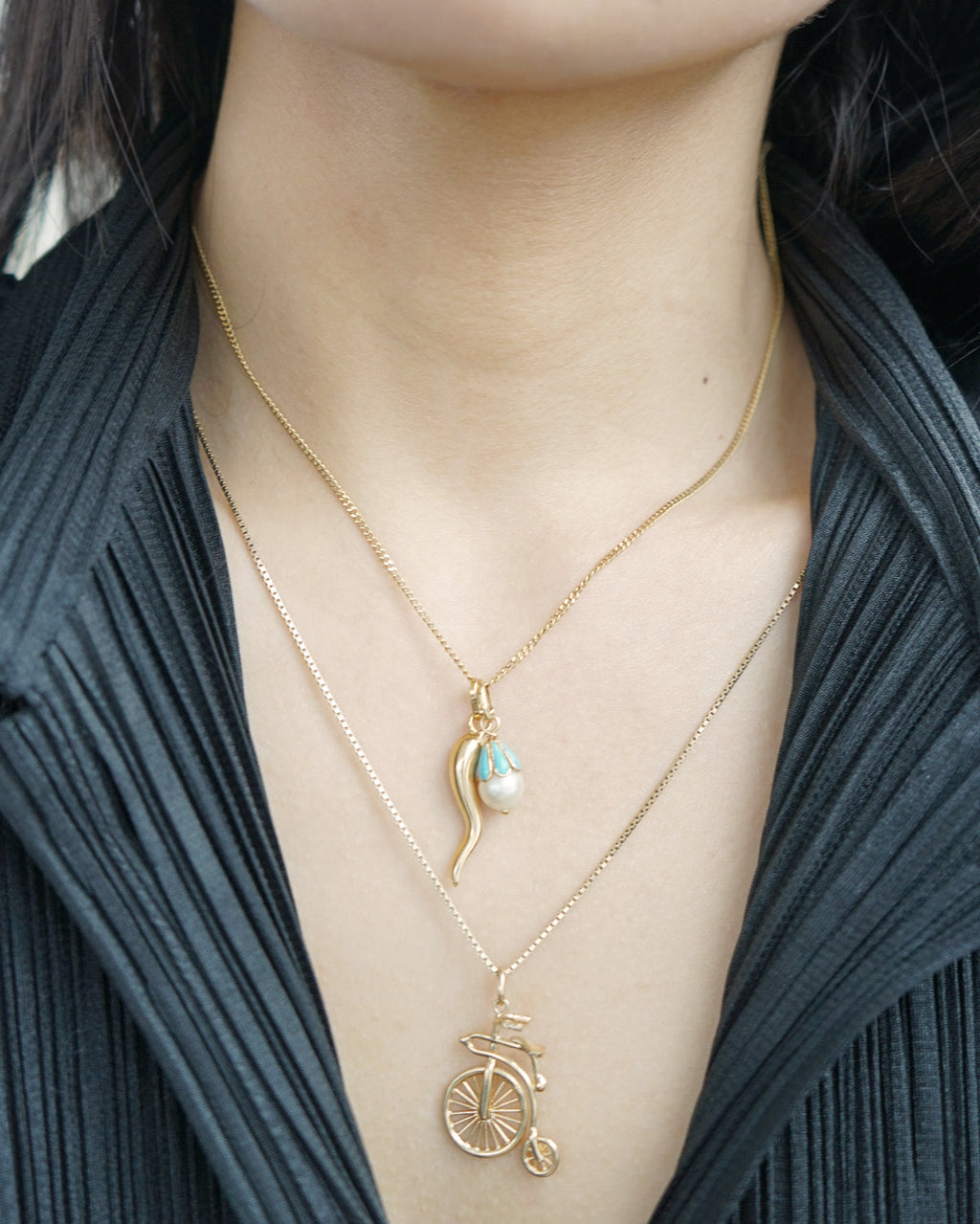 14k Gold Bike Charm