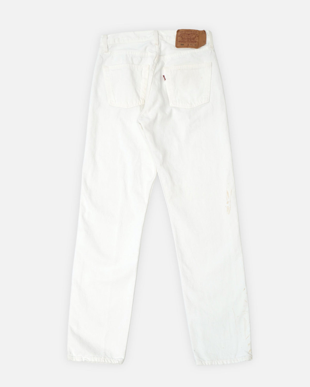 501 Straight Fit White Denim Pants / size: 29