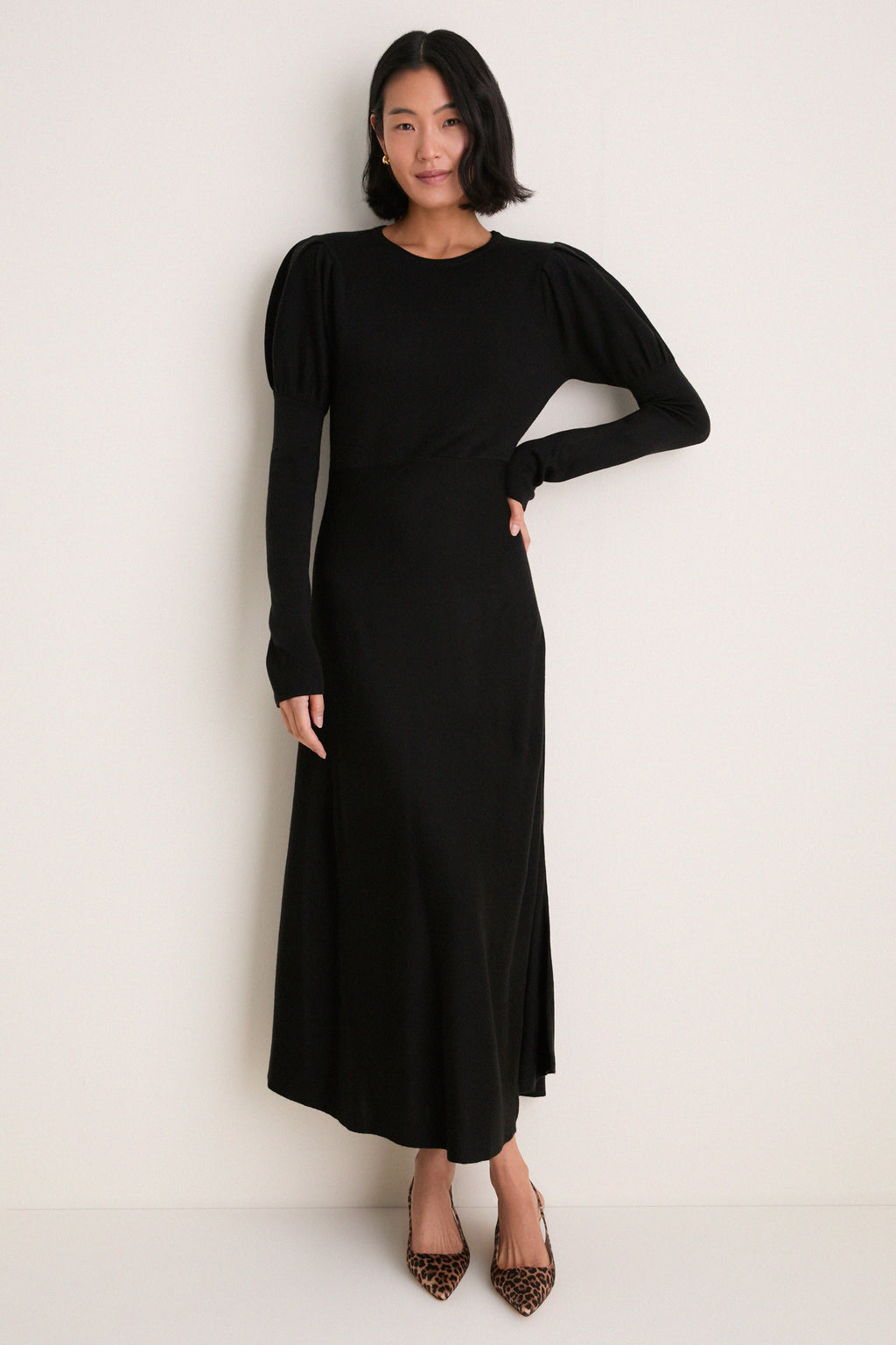 Black Brielle Sweater Dress