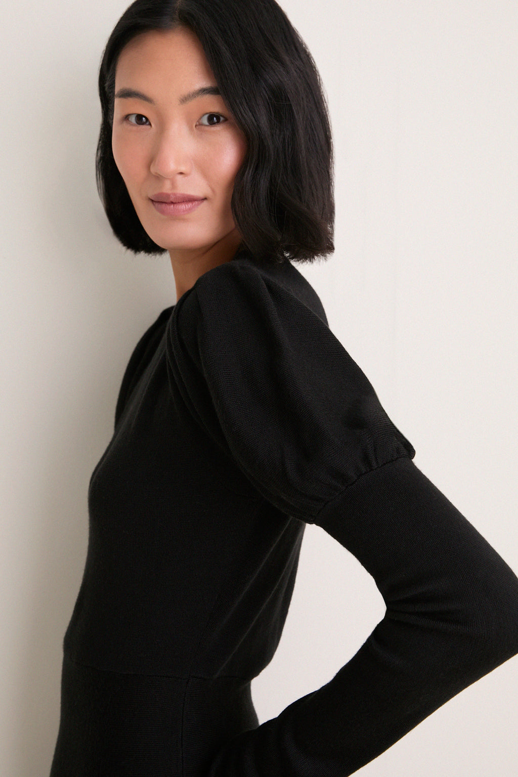 Black Brielle Sweater Dress