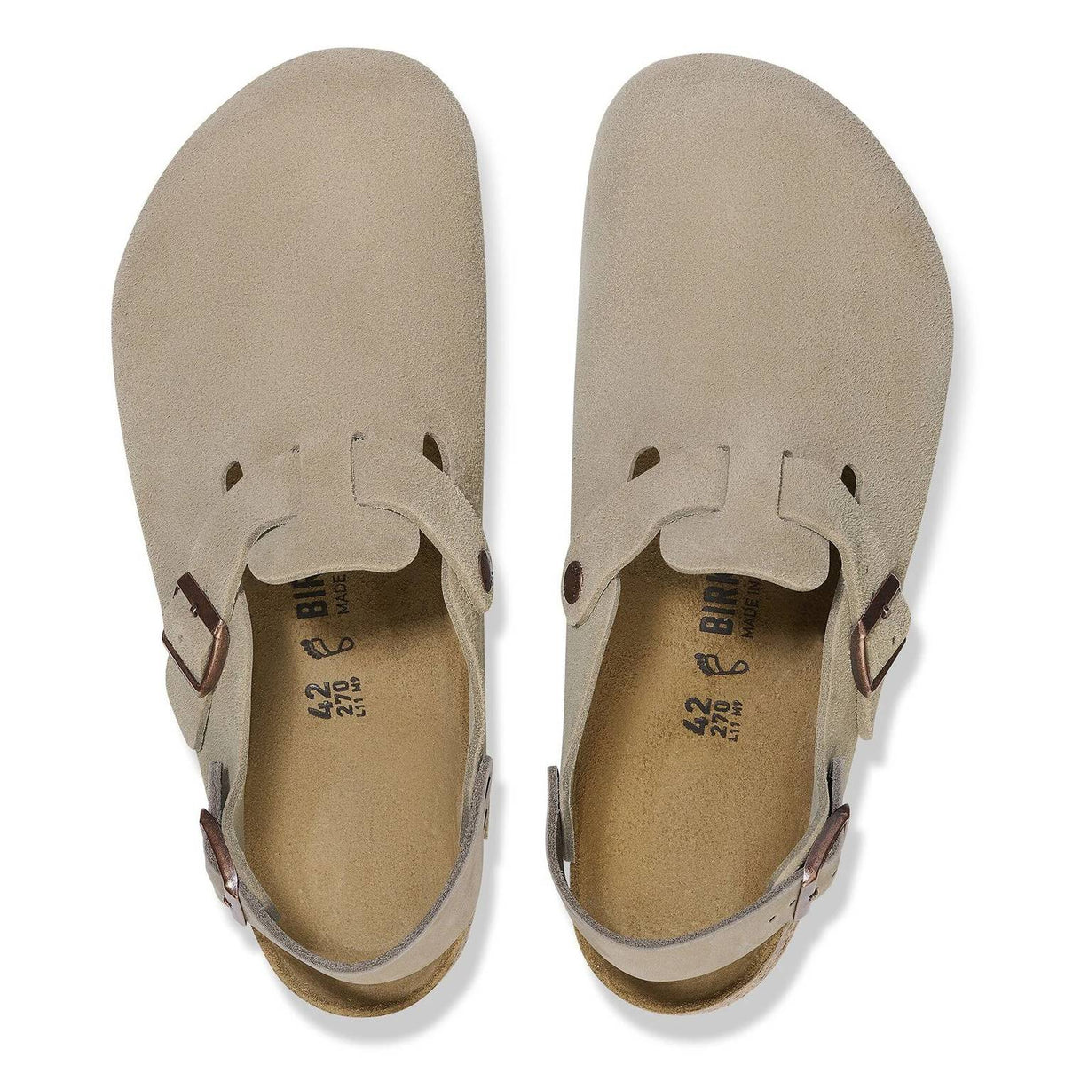 Women's Tokio Suede Leather Clogs In Taupe