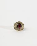 14k Gold Brooklyn College Ring w/ Red Stone / Size: 10